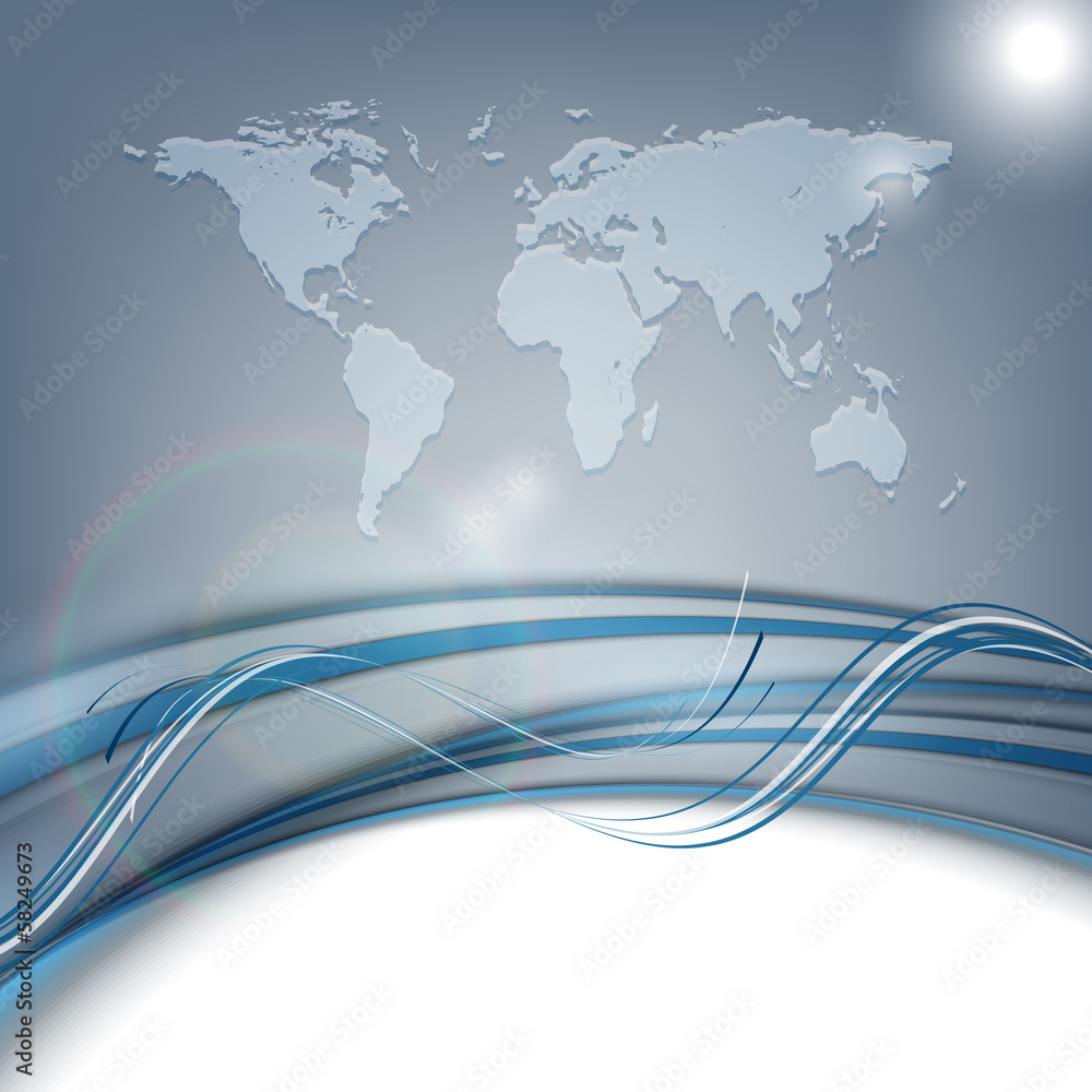 Poster vector background with world map