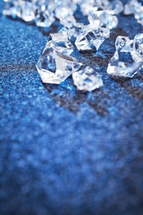 Ice cube  background with space for text