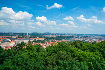 Aerial view on Prague
