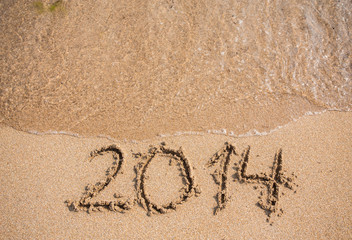 New Year 2014 is coming concept
