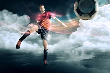 Zelfklevend Fotobehang Soccer © lassedesignen