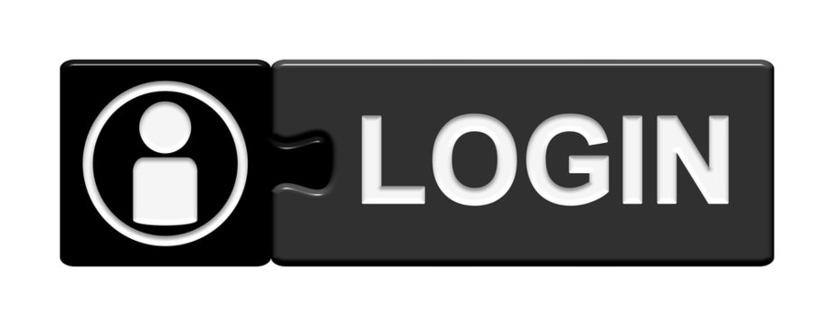 Puzzle-Button schwarz grau: Logon