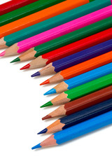 Fototapeta premium colorful pencils isolated on white background