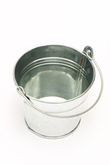 Metal pail, Bucket on a white background