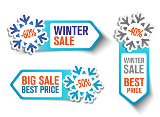 Winter Sale Stickers - Snowflakes