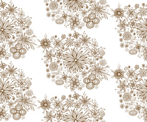 Decorative floral background with beautiful flowers