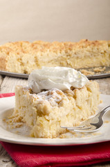 apple cake with whipped cream