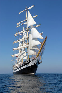 Fototapeta Sailing ship.  series of ships and yachts