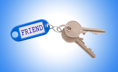 Key with blank label isolated
