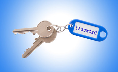 Key with blank label isolated