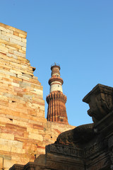 qutub minar from wall