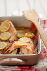 Rock Fish Baked with Lemon