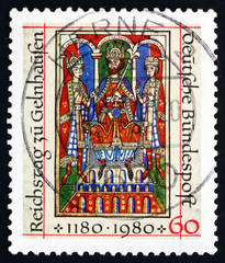 Postage stamp Germany 1980 Emperor Frederick I Barbarossa