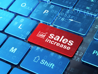 Advertising concept: Growth Graph and Sales Increase