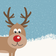 reindeer snowy background
