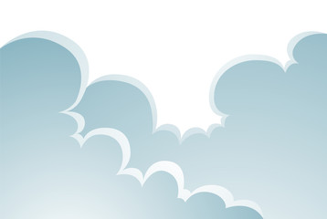 Fototapeta premium Puffy Clouds Cartoon