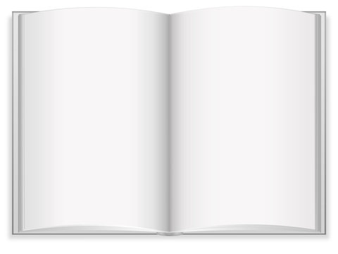 Buch, wei&szlig; freigestellt und beschreibbar