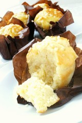 filled lemon muffins
