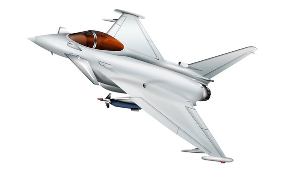 silver jet fighter with orange cockpit clip art preview