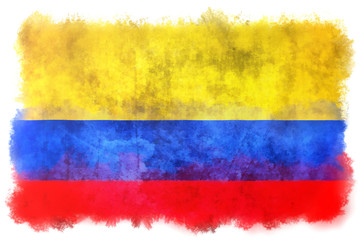 Grunge Colombia flag
