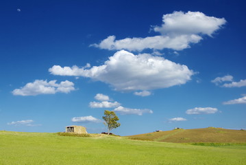 Cloudscape On Rural Landscape