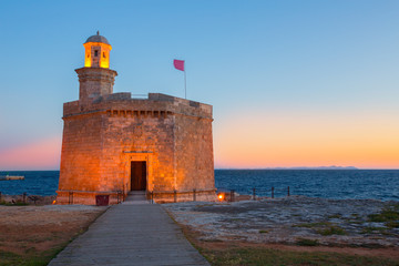 Ciutadella Castell de Sant Nicolas sunset Castillo San Nicolas