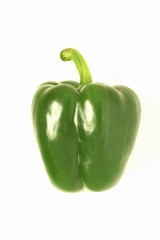 Green Bell Pepper isolated on white background