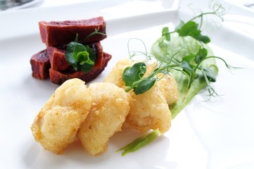 battered scallops starter