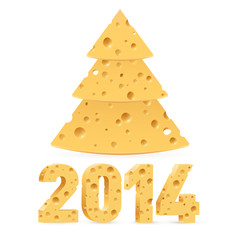 Cheese New Year symbols.