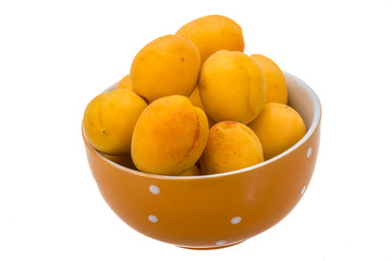 Yellow ripe apricots