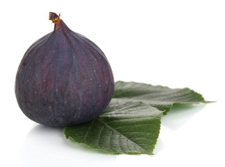 Ripe figs isolated on white