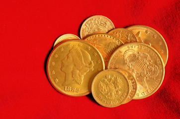 Golden coins collection