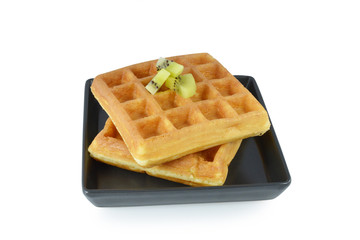 Waffles on a plate