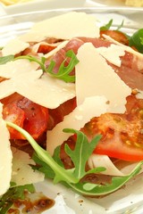 tomato and rocket salad with parmesan