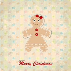 Christmas greeting card, vector