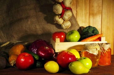 Composition of different fruits and vegetables