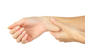 Measuring  pulse isolated on white