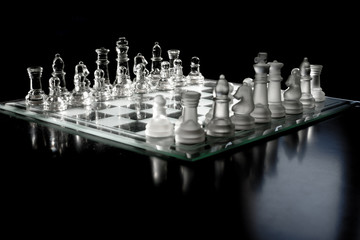 sfida al gioco degli scacchi - obrazy, fototapety, plakaty