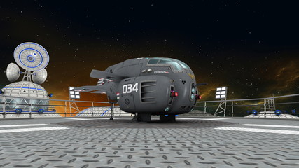 Fototapeta premium 宇宙基地