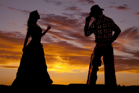 Couple Western Silhouette