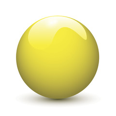 Yellow glossy ball