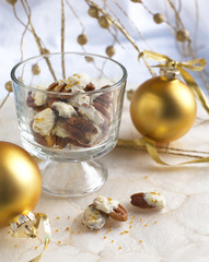 White chocolate pecan bites