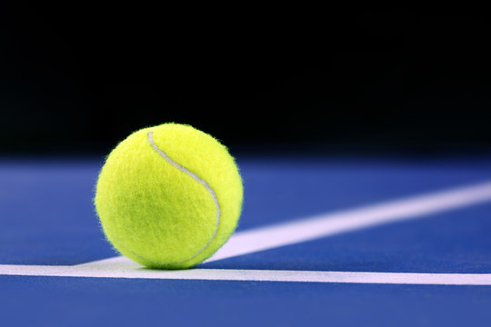 .tennis Ball On A Tennis Court