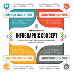 Infographic Concept - Vector Scheme with Icons