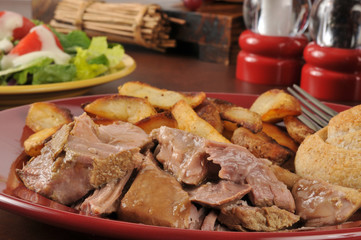 Pork roast and potatoes