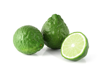 leech lime fruits isolated on white