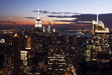 Panele Szklane  Panoramę Nowego Jorku