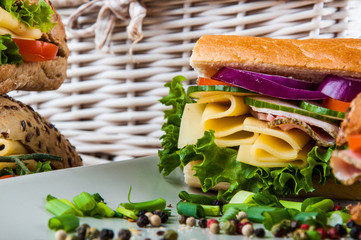 Organic, healthy food, sandwich