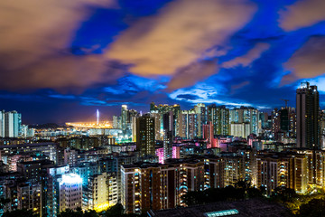 Obraz premium Hong Kong city at night