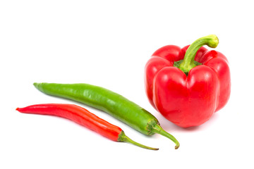 red pepper isolated on white background